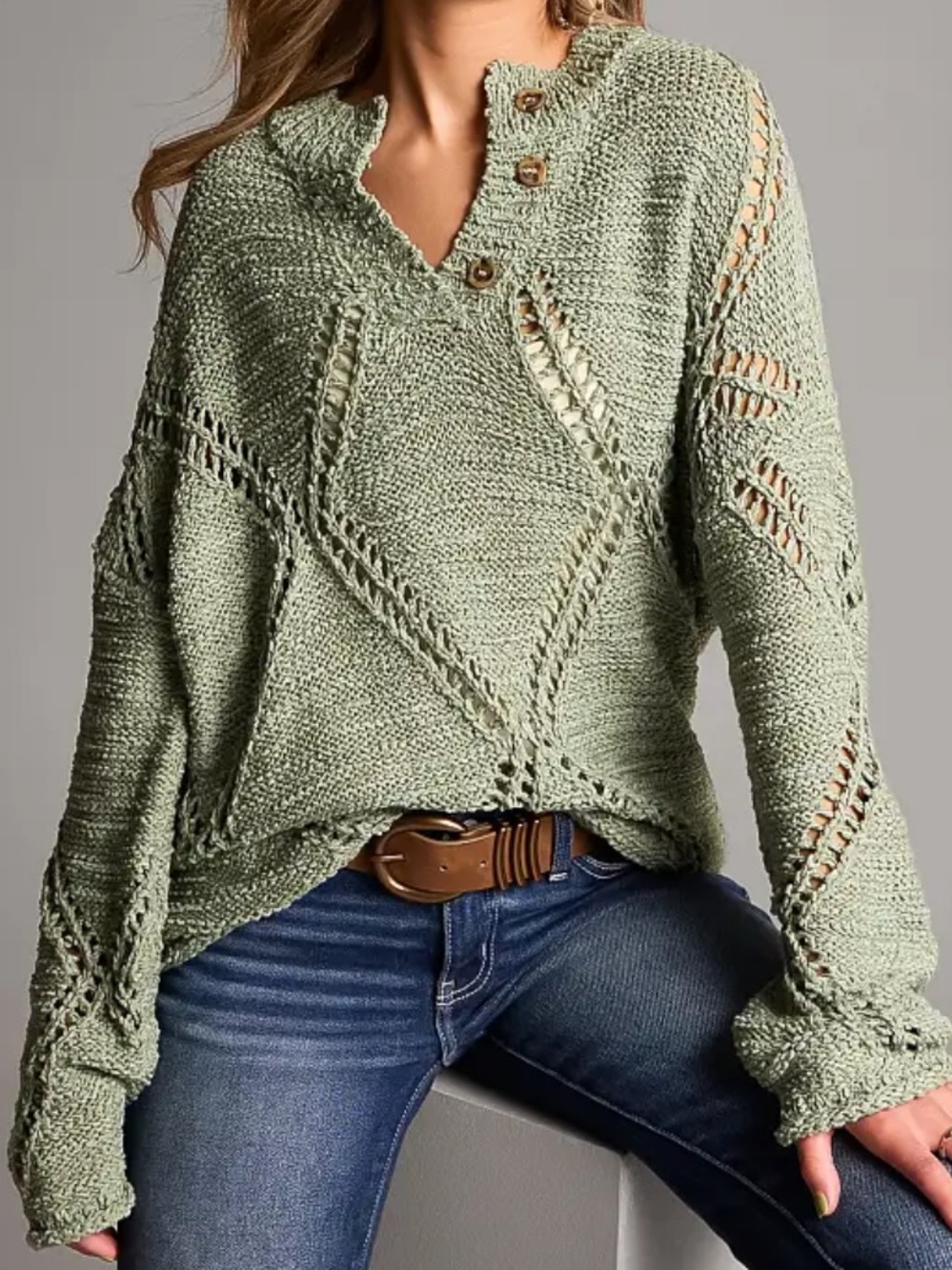 BKE Henley Sweater Size XS